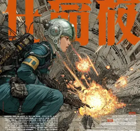 奇幻冒险题材作品封面，画面为浮空群岛与远行队伍